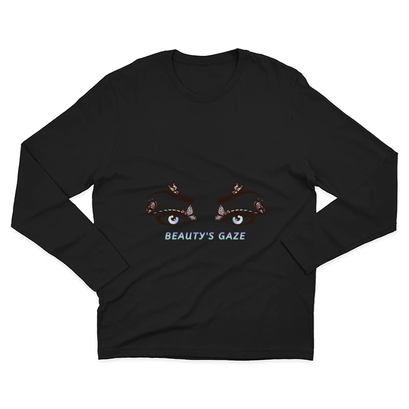 Schöne Augen voller Schmetterlinge Herren Langarm T-Shirt