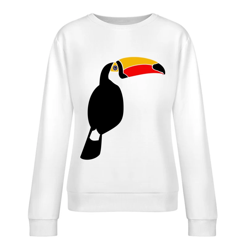 Illustration d'un toucan coloré Femme Sweat-shirt à enfiler