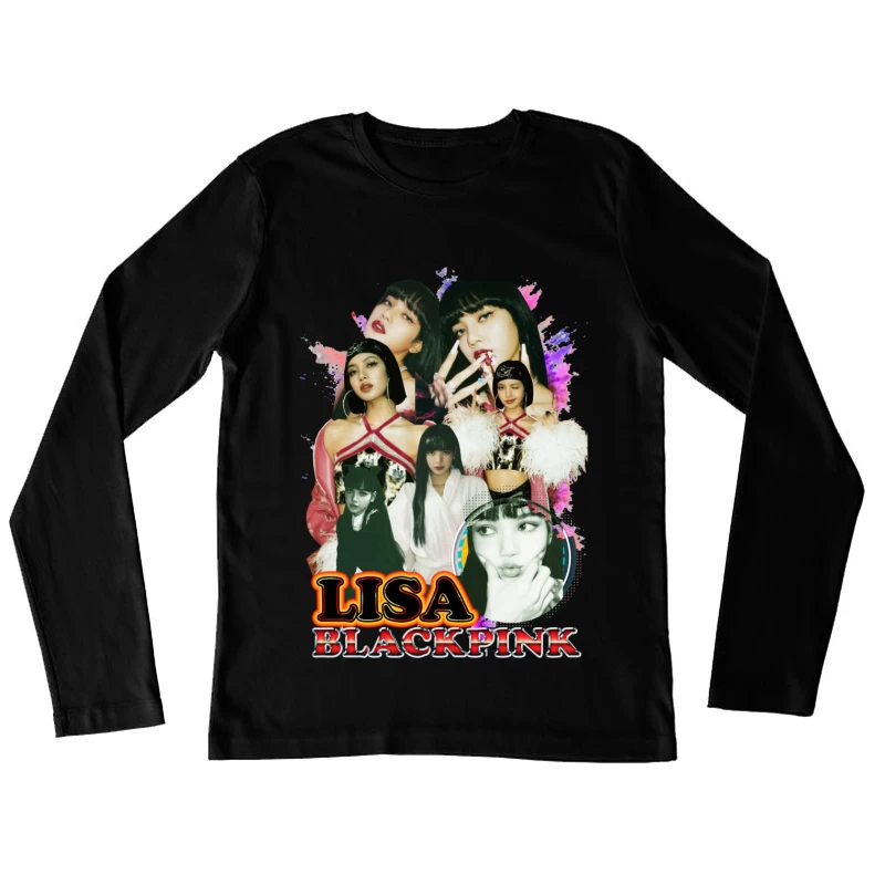 Collage of Lisa from BLACKPINK Female Long Sleeve T-Shirt