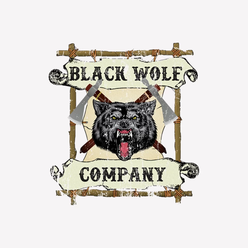 Black Wolf Company, distressed Female T-Shirt