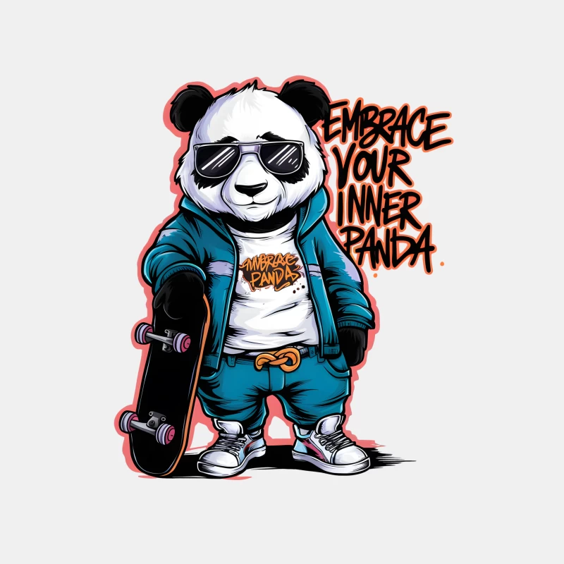 Cool Skateboarding Panda: Embrace Your Inner Animal Male Tank Top