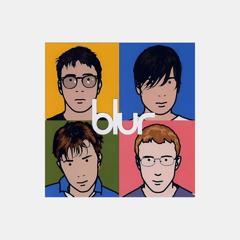 Blur Band Pop Art Style Album Cover Portrait Male Tank Top