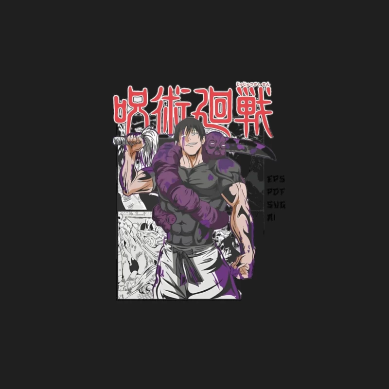Anime-Krieger mit lila Kreatur Herren Tanktops