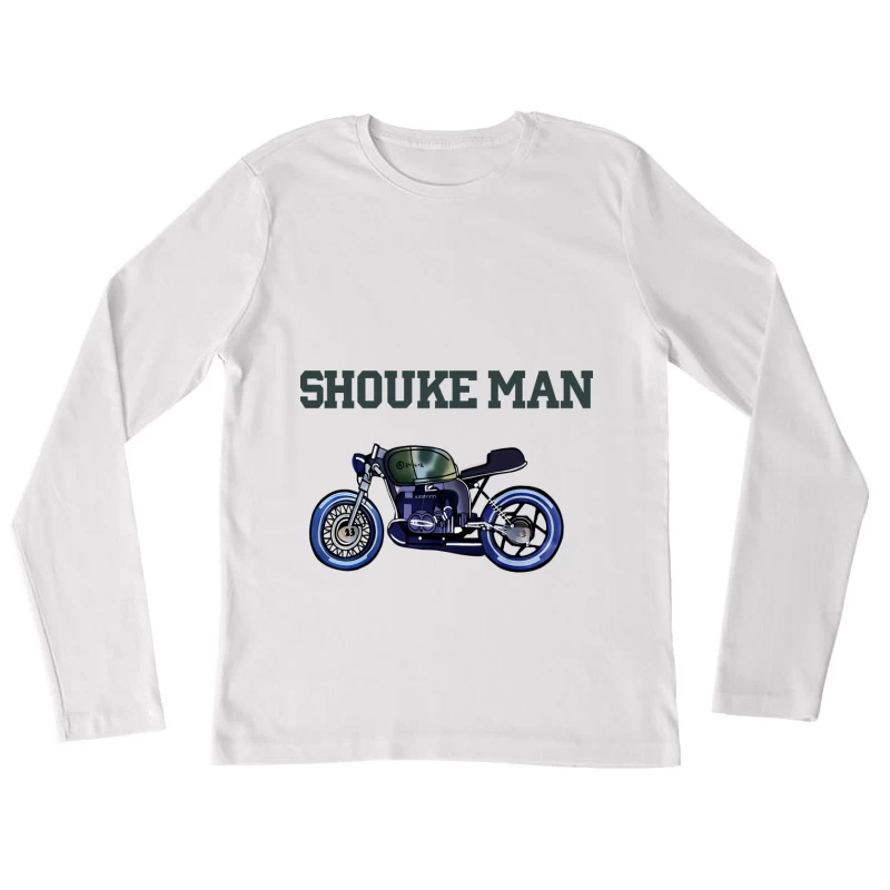 Motorrad Kunstwerk mit Text Damen Langarm T-Shirt