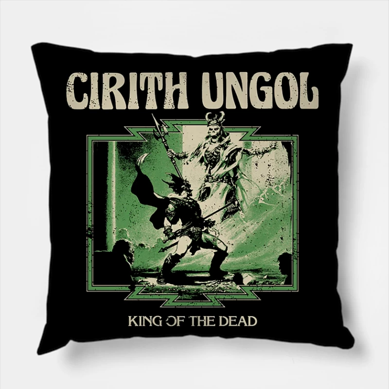 Cirith Ungol King Of The Dead Throw Pillow