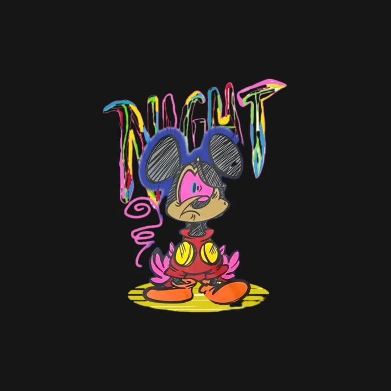 Bunter Comic-Nachtstil Herren Langarm T-Shirt