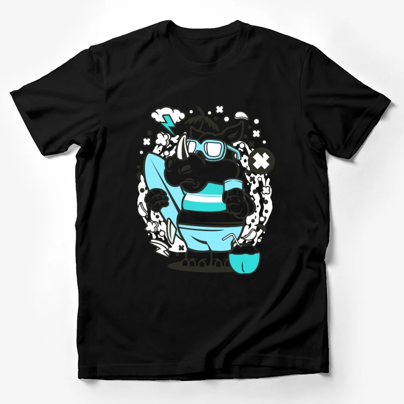 Rhino surfeur avec accessoires d'été Homme T-Shirt