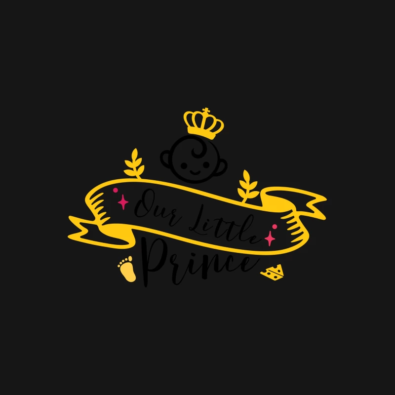 Bannière Dorée avec Couronne et Ornements Femme T-Shirt