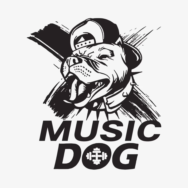 Musik Hund Design Herren Pullover Sweatshirt