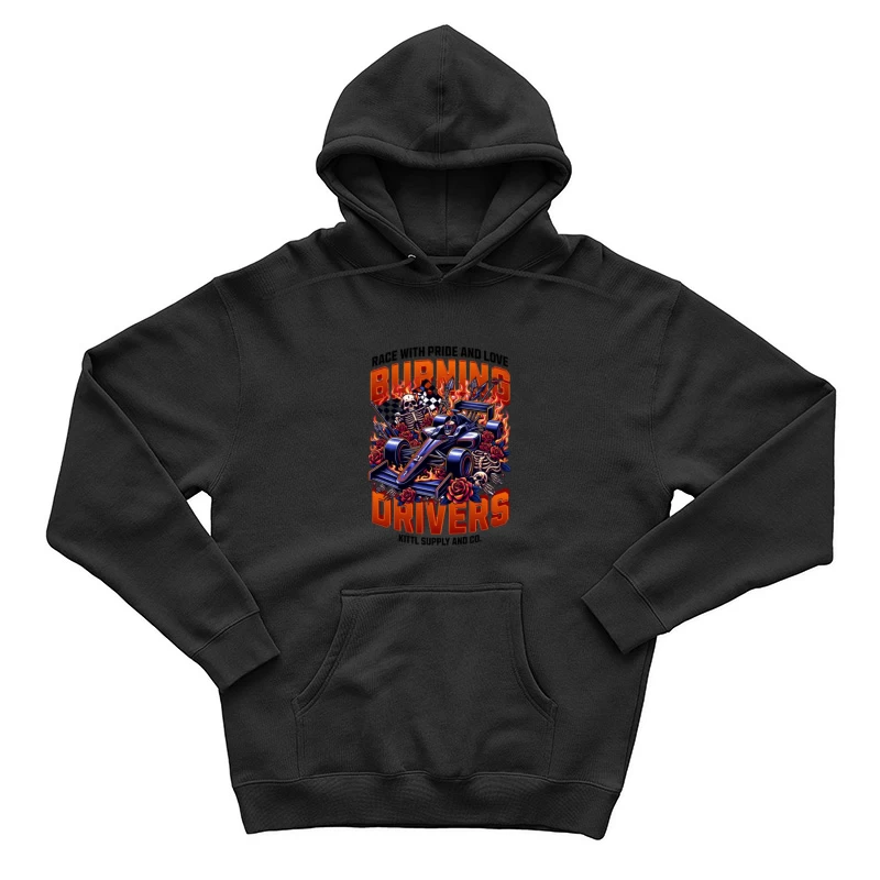 Pilotes en feu avec squelettes et roses Homme Sweat à capuche