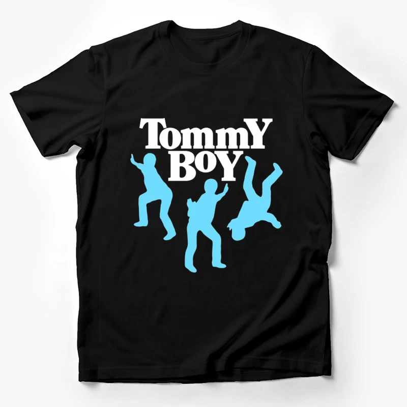 Tommy Boy Logo with Dancing Blue Silhouettes Male T-Shirt