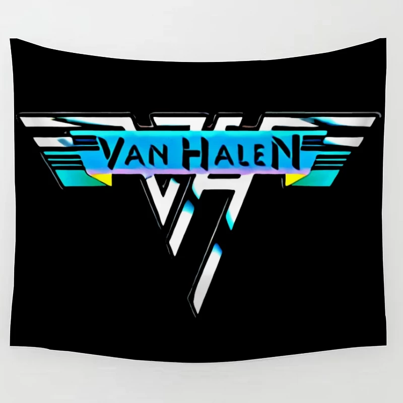 Van Halen Classic Band Logo in Retro 80s Style Tapestry