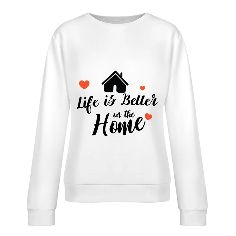 Maison avec des coeurs Femme Sweat-shirt à enfiler
