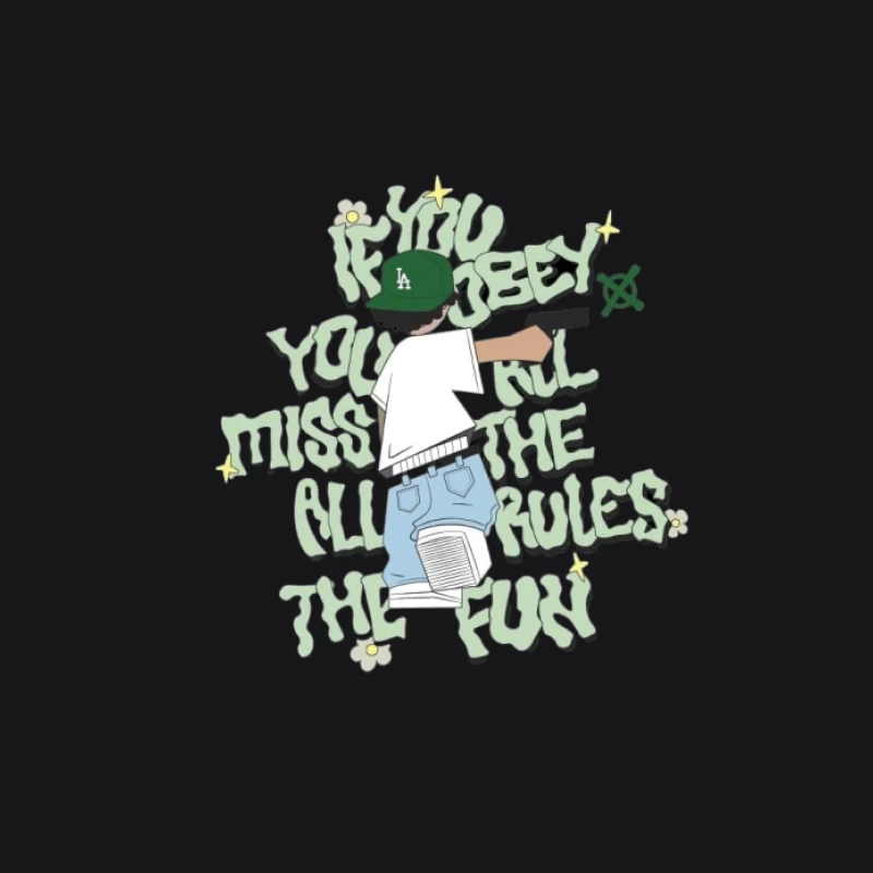 Hip-Hop Grafik mit Text und Illustrationen Damen Pullover Hoodie