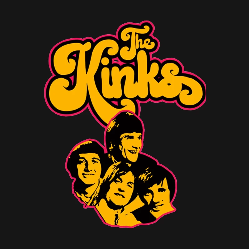 The Kinks Vintage Band Logo with Silhouettes Female T-Shirt