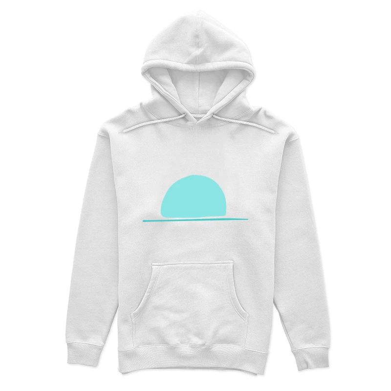 Illustration minimaliste de demi-cercle bleu Femme Sweat à capuche