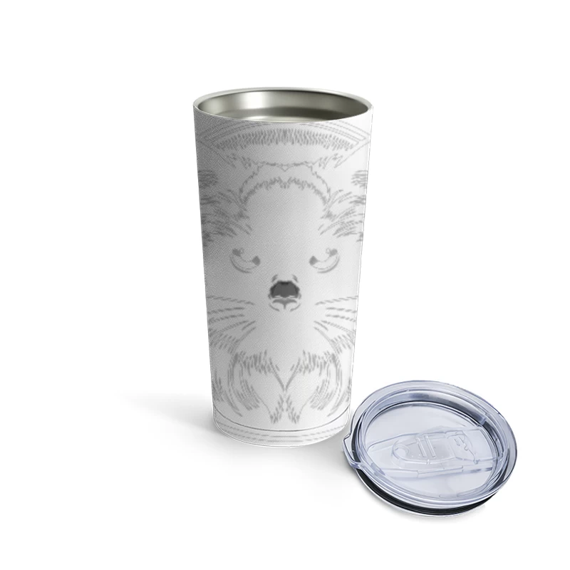 editable Dark Ragdoll Cat Portrait Travel Mug