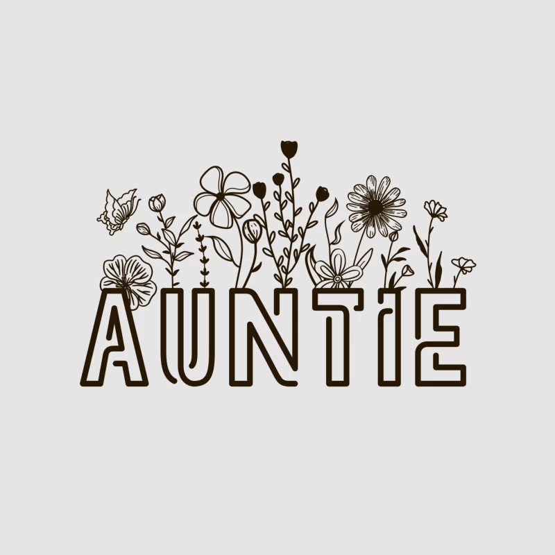 Auntie Blumen Design Herren Pullover Hoodie