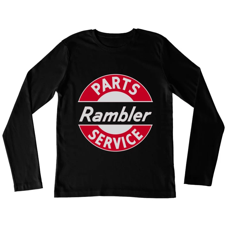 Vintage Rambler Parts & Service Logo Design Female Long Sleeve T-Shirt