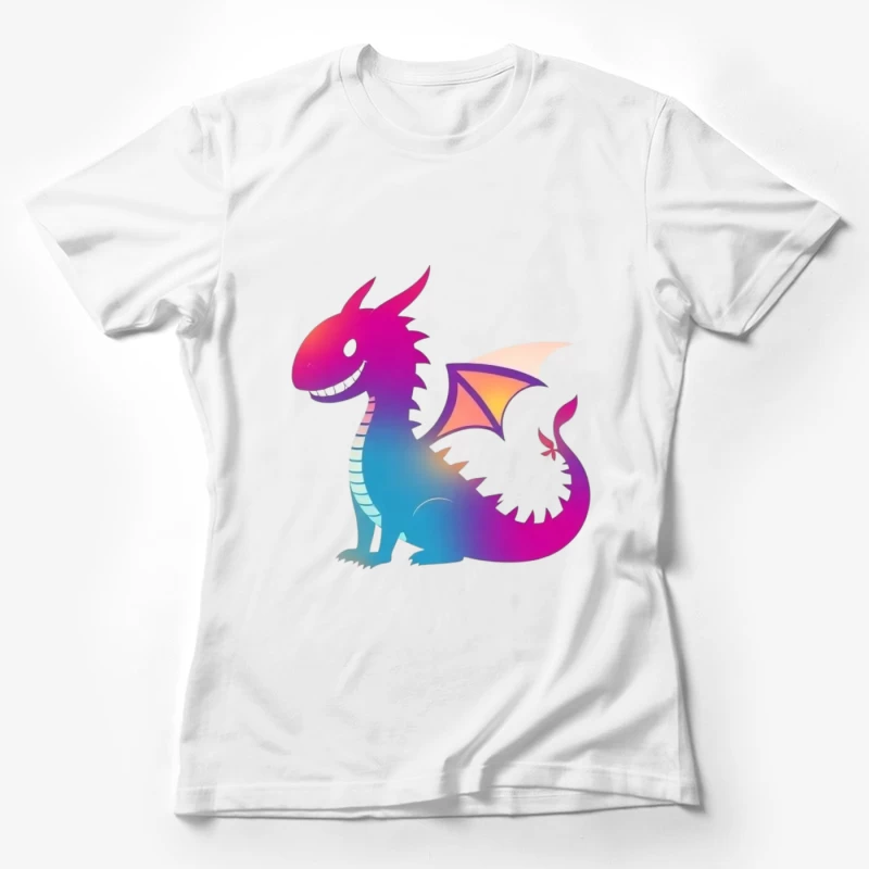 Colorful Cartoon Dragon Female T-Shirt