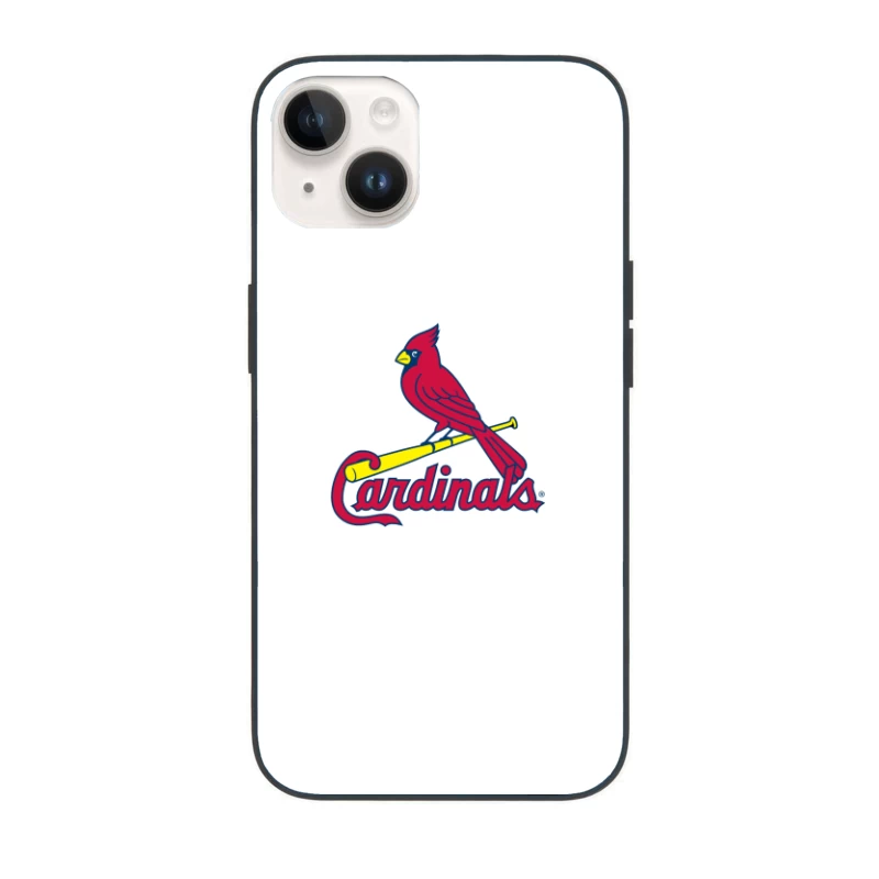 St. Louis Cardinals MLB Team Logo with Red Cardinal Mascot iPhone Case