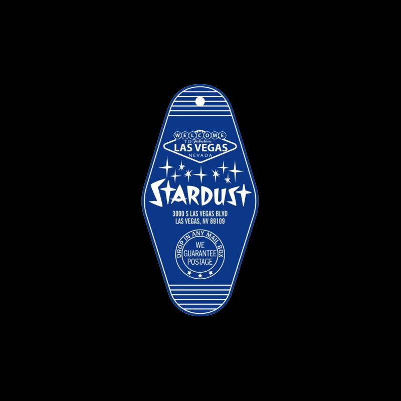 Vintage Stardust Las Vegas Hotel Blue Key Tag Design Mouse Pad