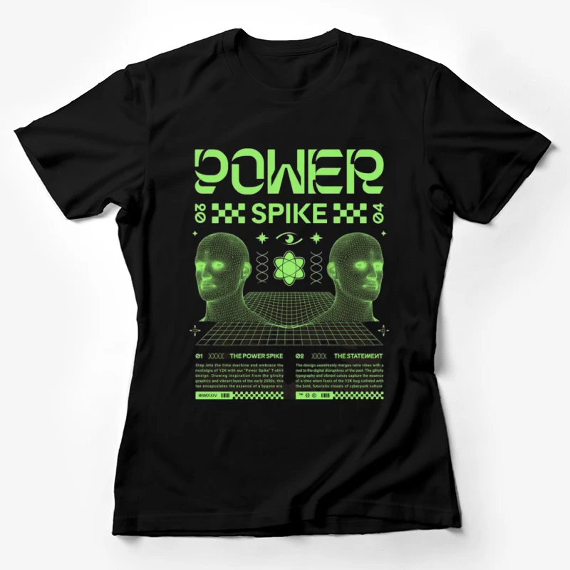Design Rétro Cyberpunk Femme T-Shirt