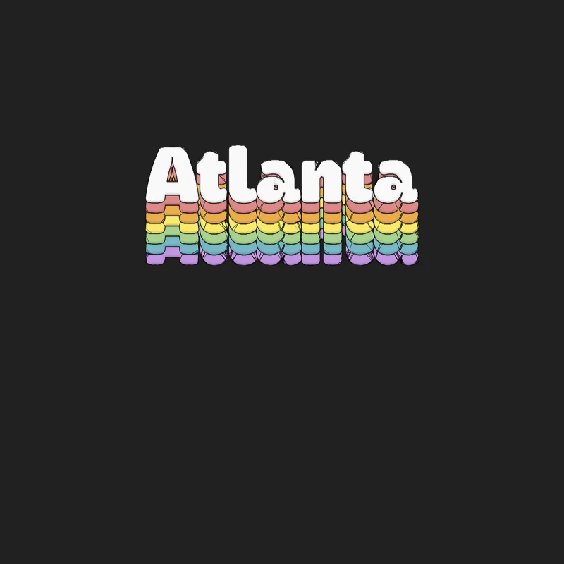 Atlanta, Georgia   Retro Typography Design Bucket Hat