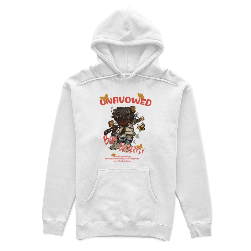 Einsamer Schmetterlingsjunge Damen Pullover Hoodie