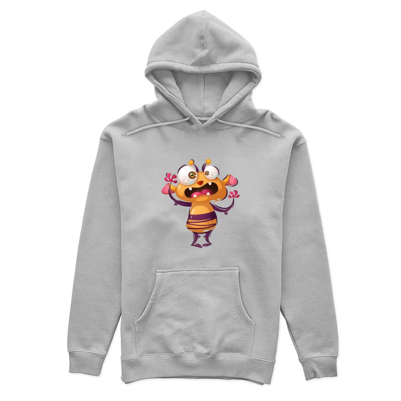 Monstre mignon orange avec antennes Femme Sweat à capuche