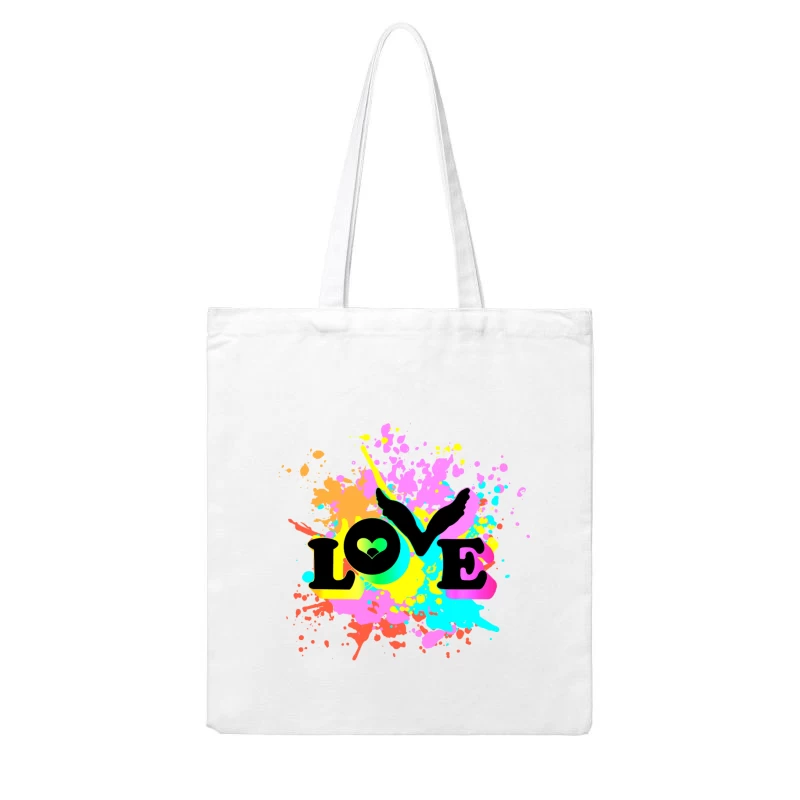 Coldplay Love Colorful Cotton Tote Bag