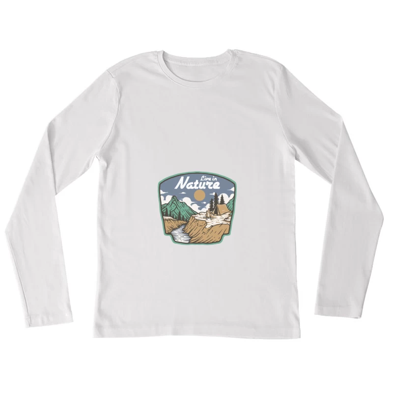 Leben in der Natur: Camping und Abenteuer Damen Langarm T-Shirt
