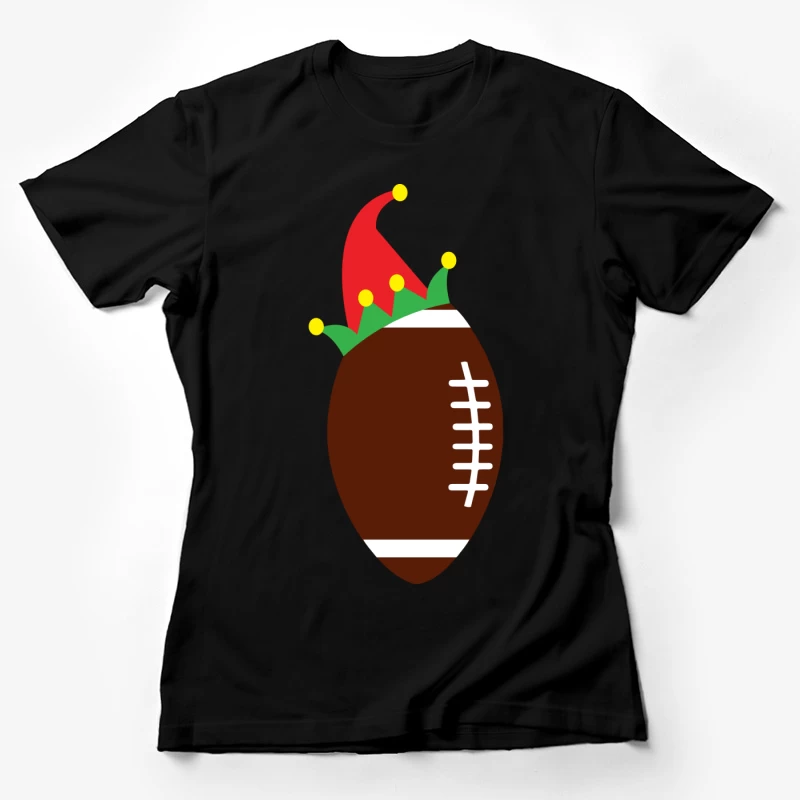 Chapeau de bouffon sur ballon de football Femme T-Shirt