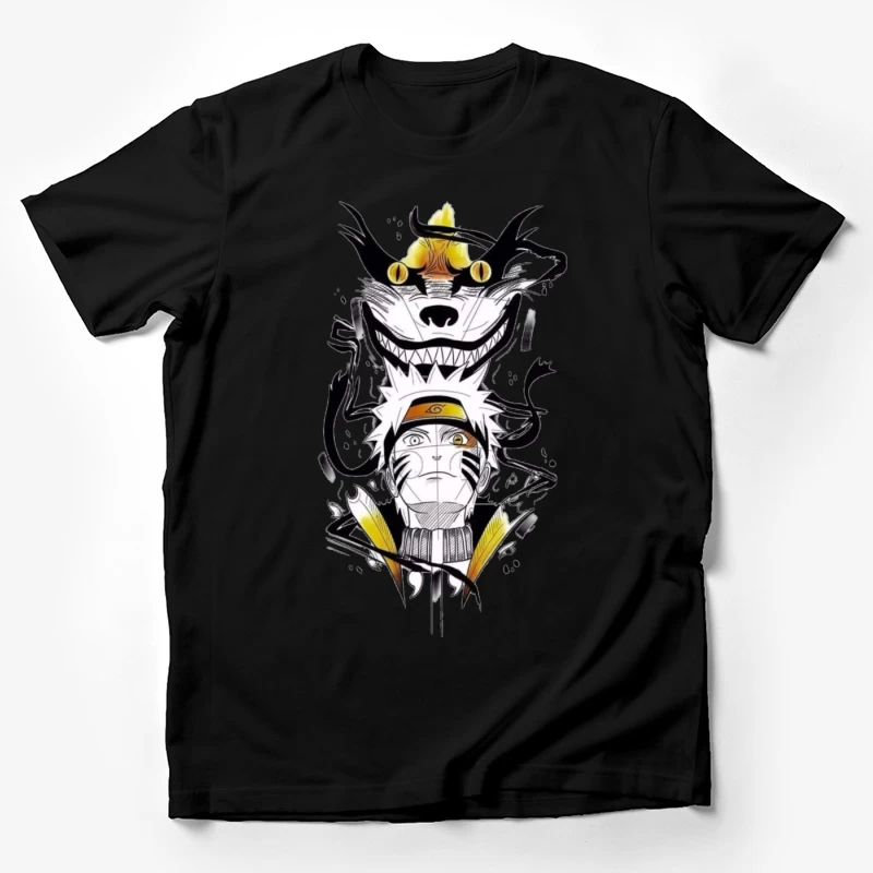 Anime-Krieger mit Dämon Herren T-Shirt
