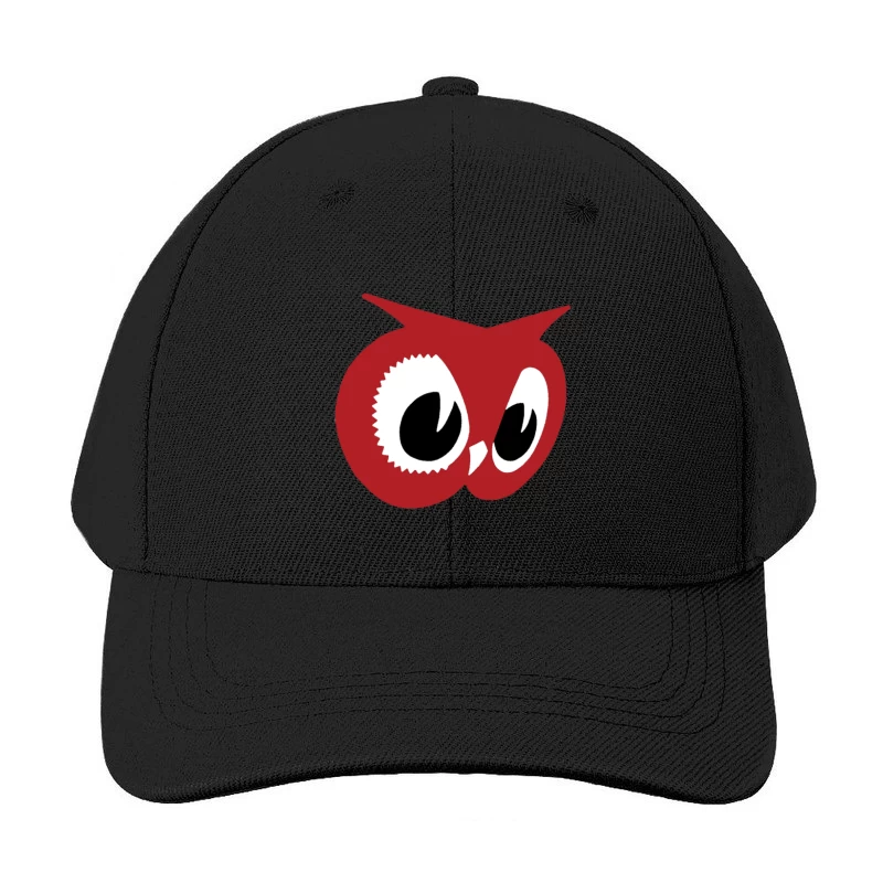 Red Owl Minimalist Logo Design Baseball Cap