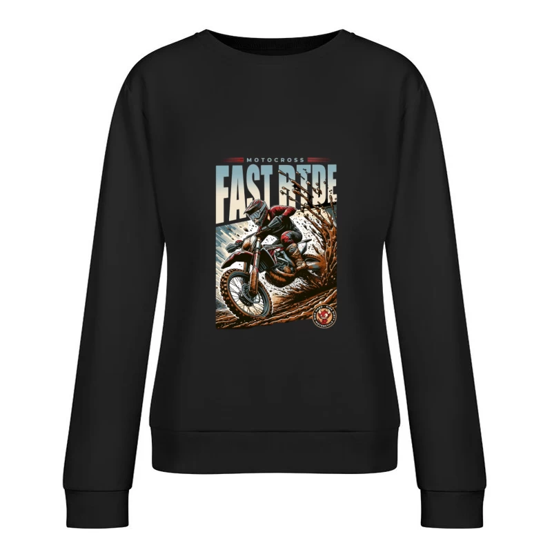 Course rapide de motocross dans la boue Femme Sweat-shirt à enfiler