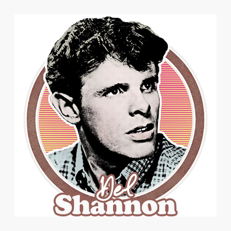 Del Shannon  Retro Style Fan Design Pin