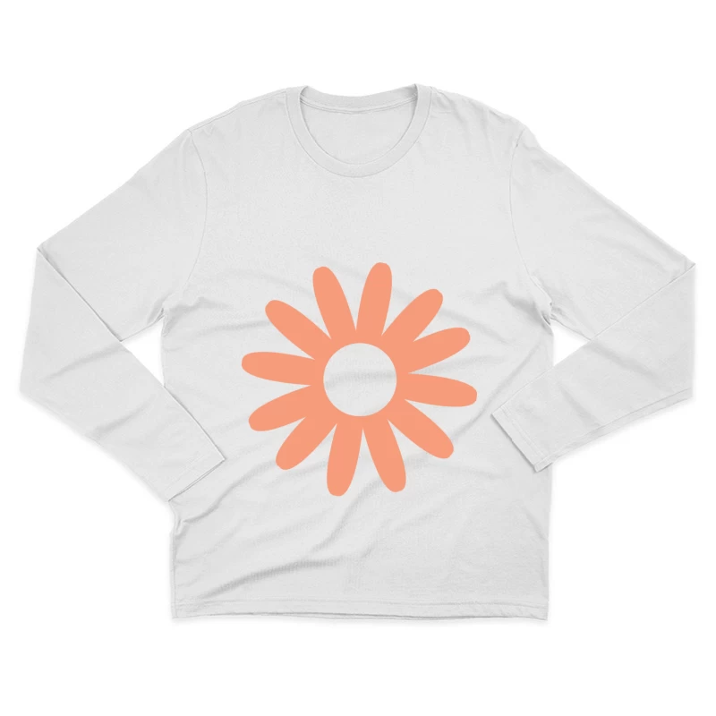 Designer graphique fleur orange Homme Manches Longues T-Shirt