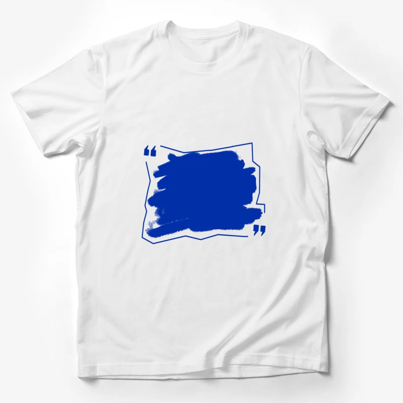 Blaue Tintenzeichnung Herren T-Shirt