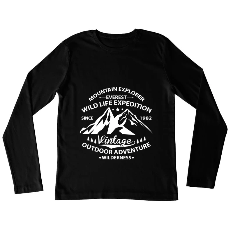 Vintage Bergabenteuer seit 1982 Damen Langarm T-Shirt