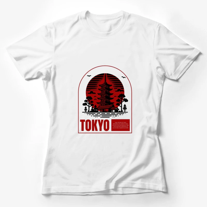 Tokyo-Pagode vor Sonnenuntergang Damen T-Shirt