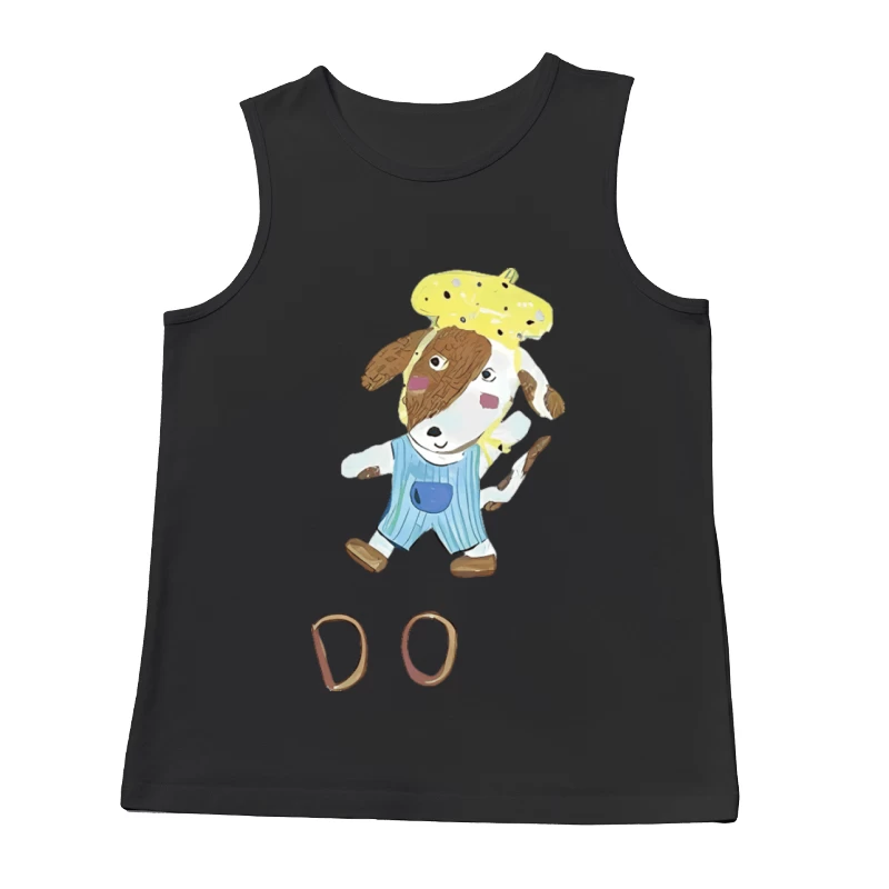 Niedlicher Hund mit gelbem Hut Herren Tanktops