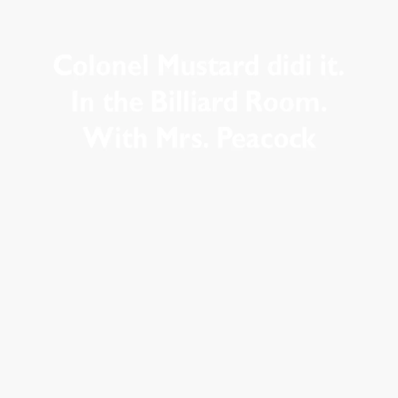 Colonel Mustard Clue Billiard Funny Cotton Tote Bag
