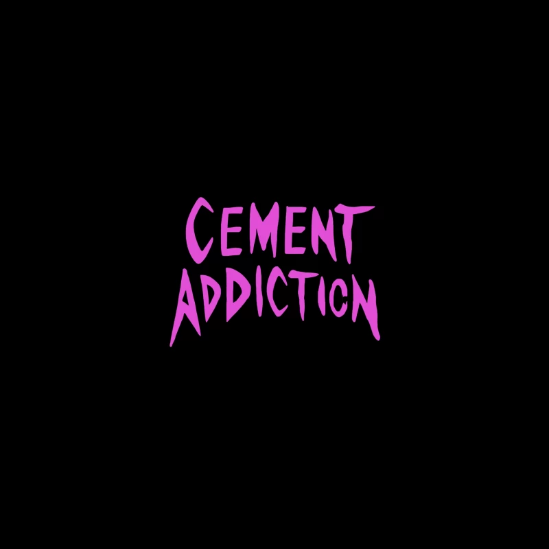 Pink Handwritten Text: Cement Addiction iPhone Case