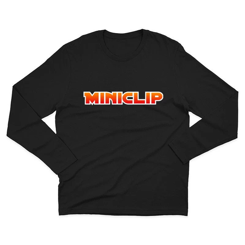 Miniclip Gaming Company Logo in Orange and Red Gradient Typography Male Long Sleeve T-Shirt