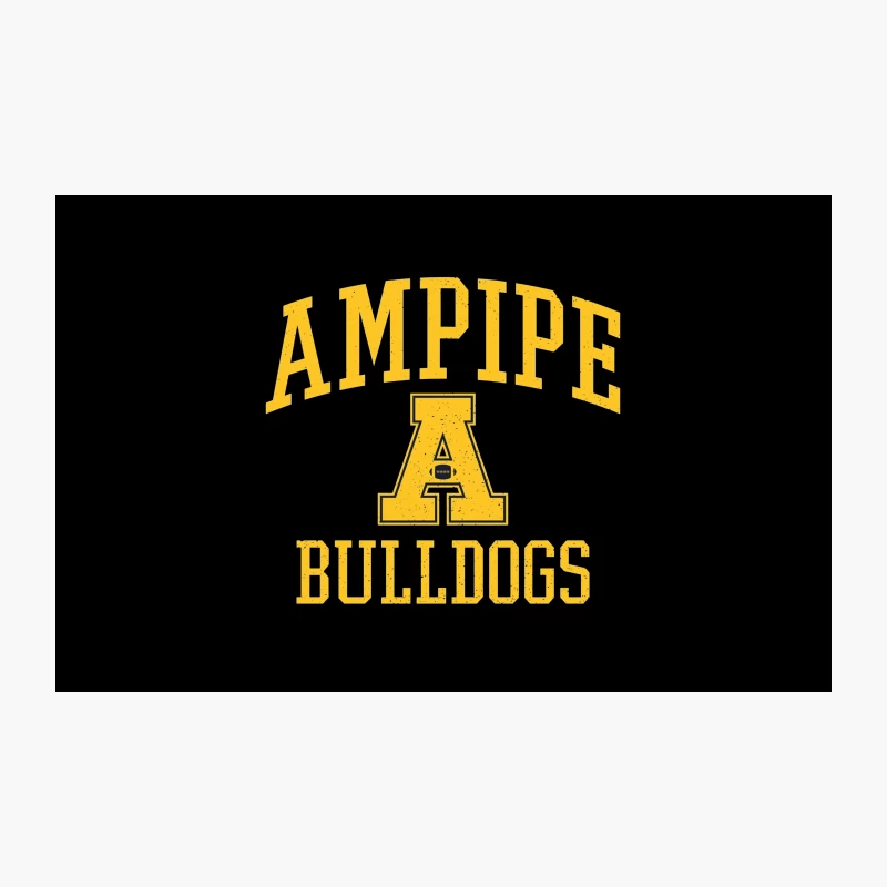 Ampipe Bulldogs: Yellow Football Team Logo Travel Mug