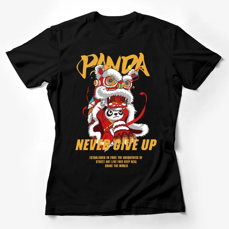Panda-Motivationskunst mit Drachenkostüm Damen T-Shirt