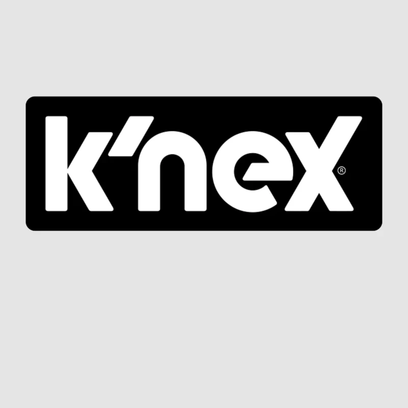 K'NEX Construction Toys Brand Logo in Black and White Male Pullover Hoodie