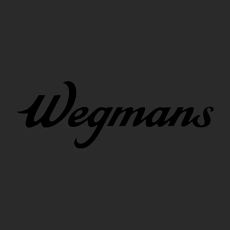 Wegmans Supermarket Chain Logo in Black Script Font Baseball Cap