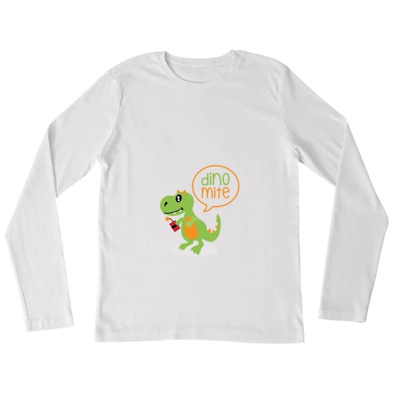 Dino rigolo tenant de la dynamite Femme Manches Longues T-Shirt